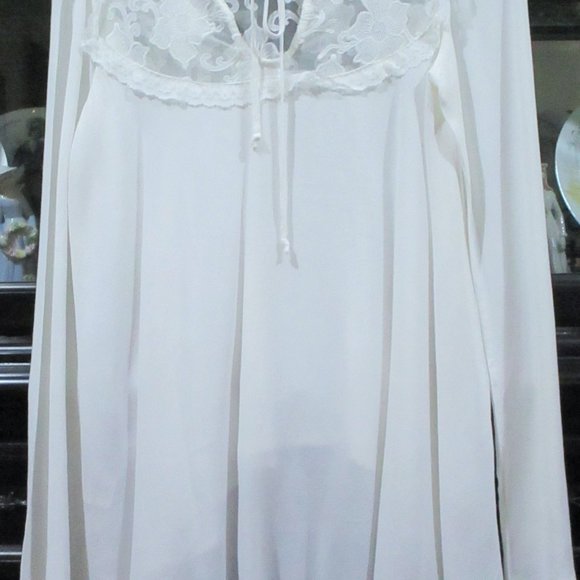 For Love & Lemons Ellery White Lace Hi Low Top Blouse Small EUC - Picture 7 of 9